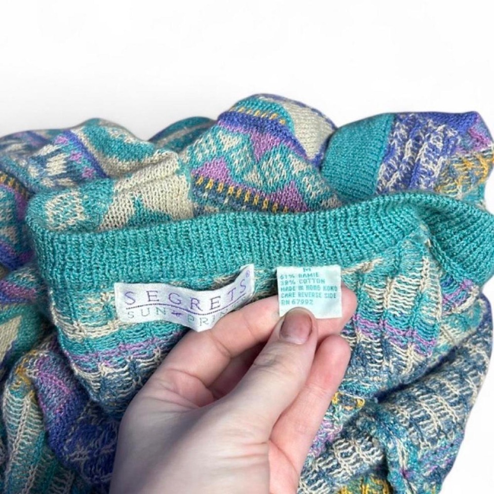 Segrets Sun Prints 90s multi-colored cardigan - Picture 3 of 3
